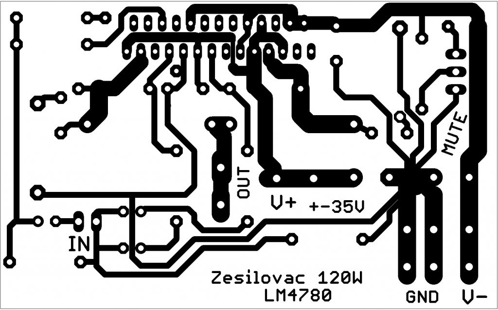 zesilovač lm4780 dps