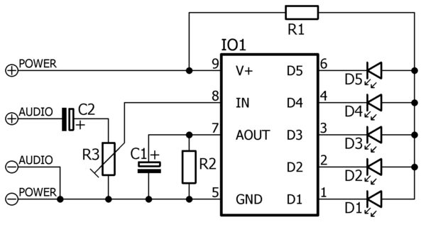 indikator vybuzeni schema