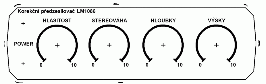 zesilovač přední panel