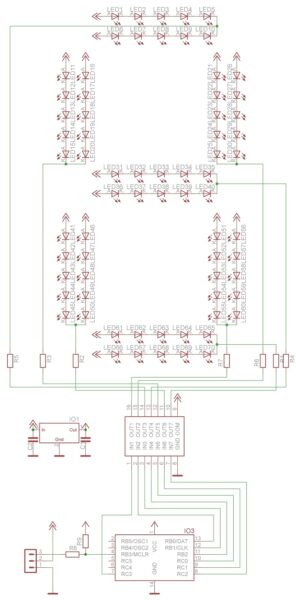 schéma LED segment